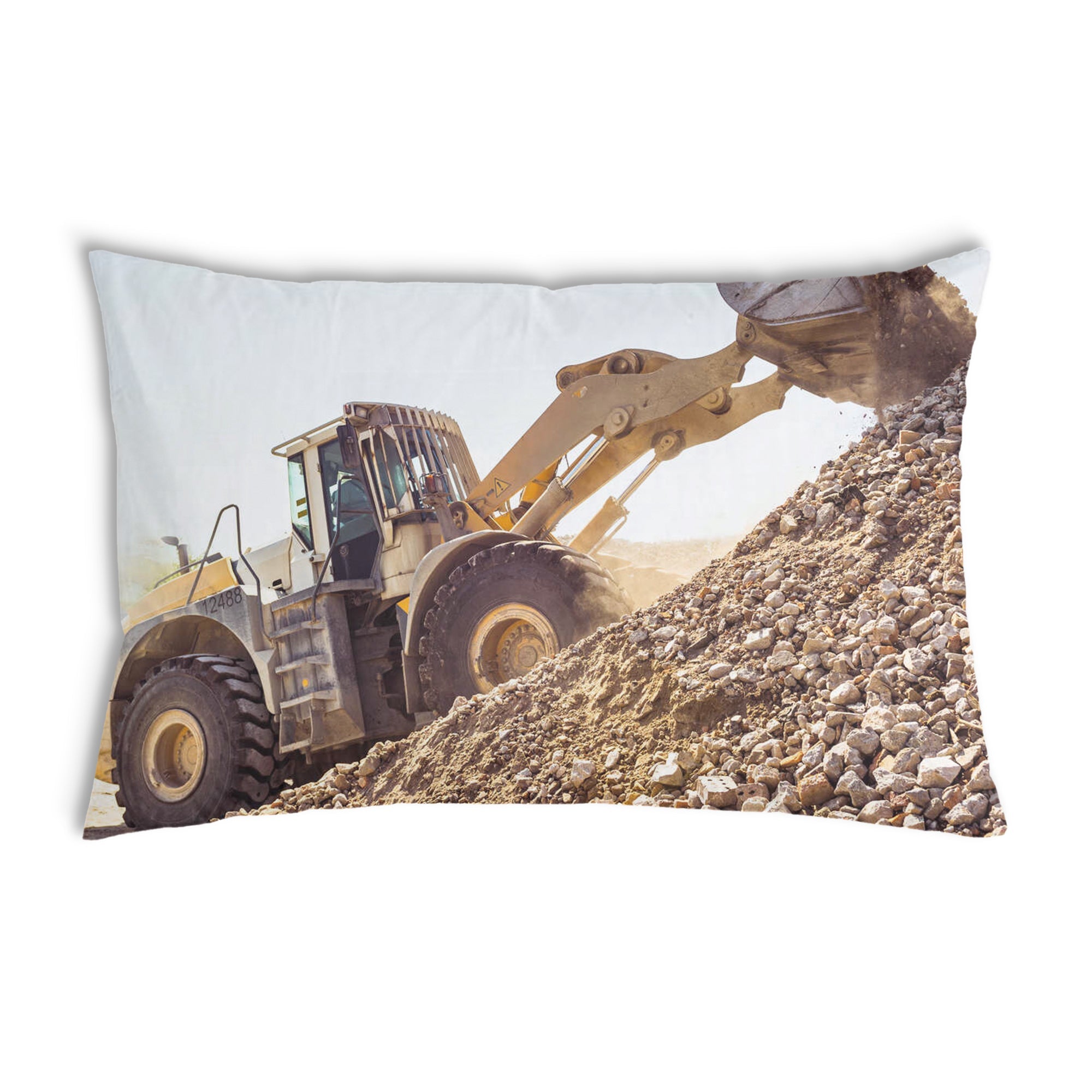 Almohada de salud tractor en la montaña