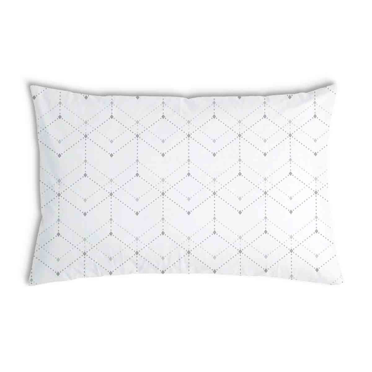 Almohada de salud blanca con patrón de puntos