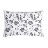 Almohada de salud blanca con hojas grises