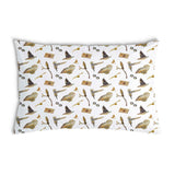Almohada de salud blanca con búhos