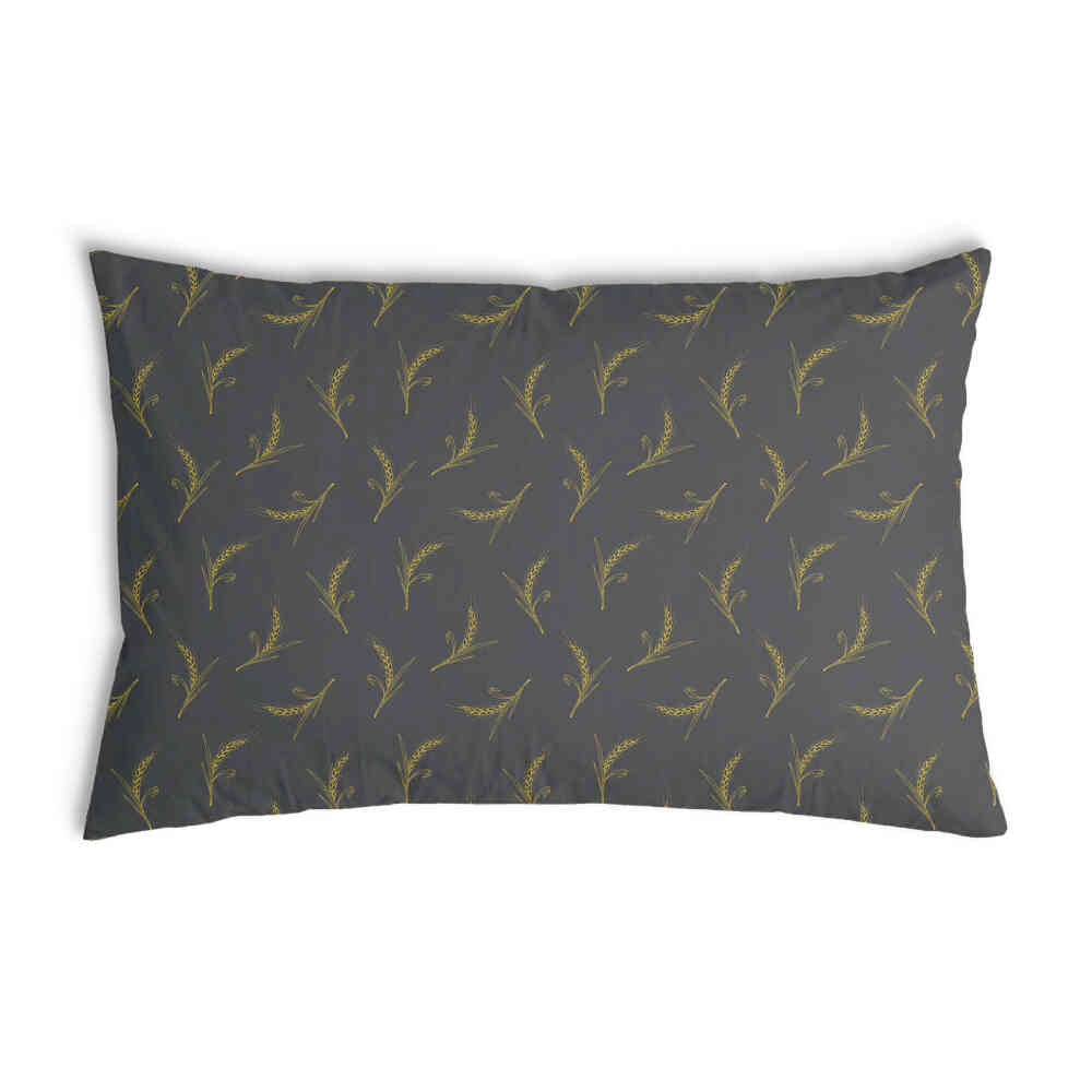 Almohada de salud gris con trigo