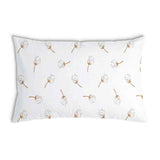 Almohada de salud blanca con dientes de león