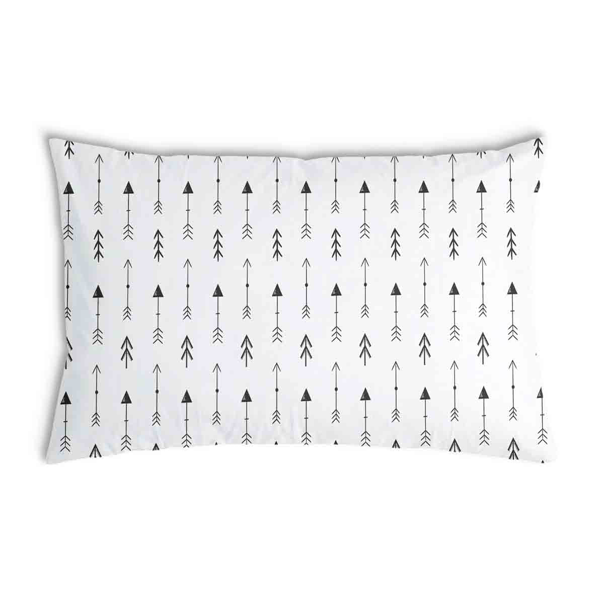 Almohada de salud blanca con muchas flechas negras