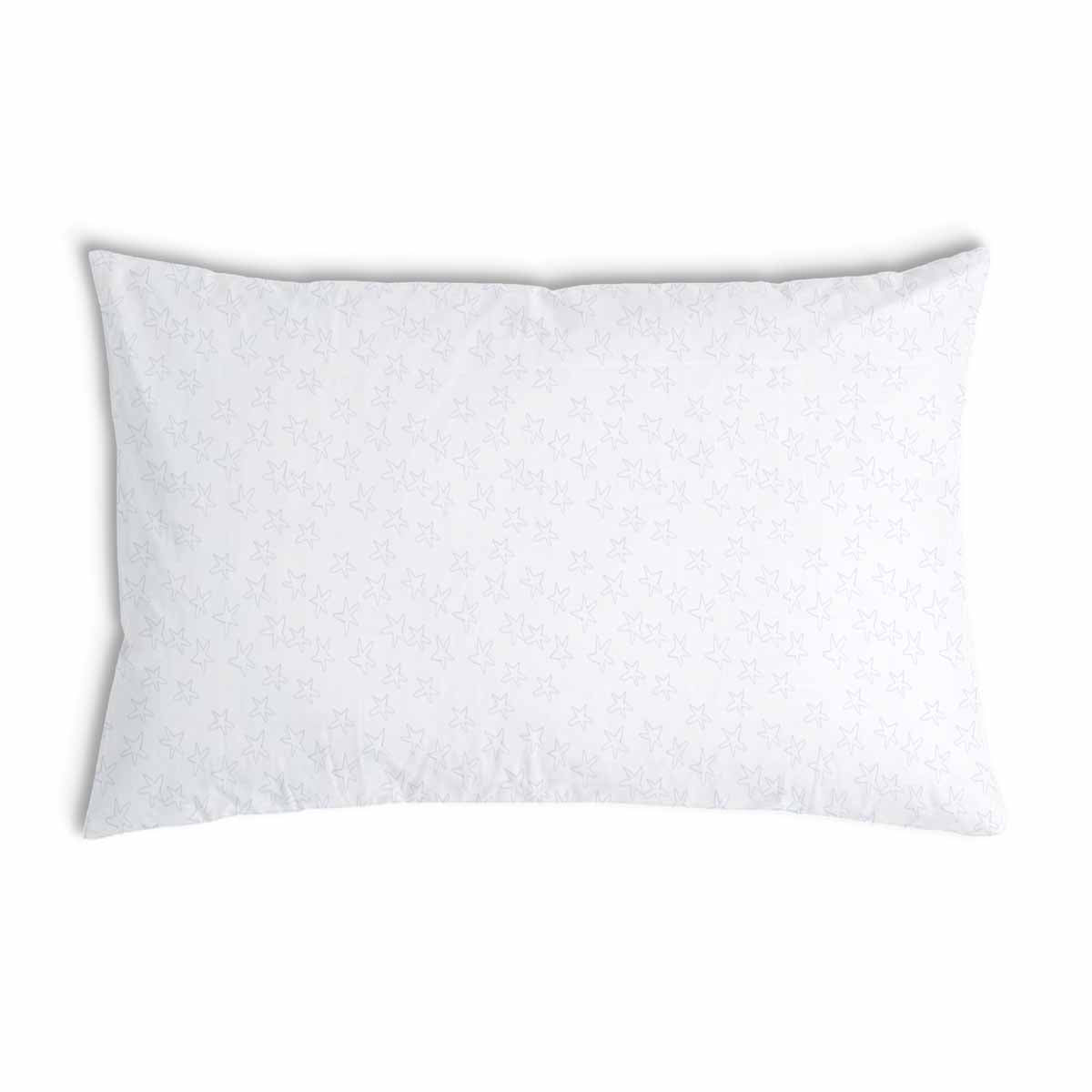 Almohada de salud blanca con delicadas estrellas