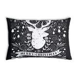 Almohada de salud negra Feliz Navidad