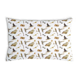 Almohada de salud blanca con búhos