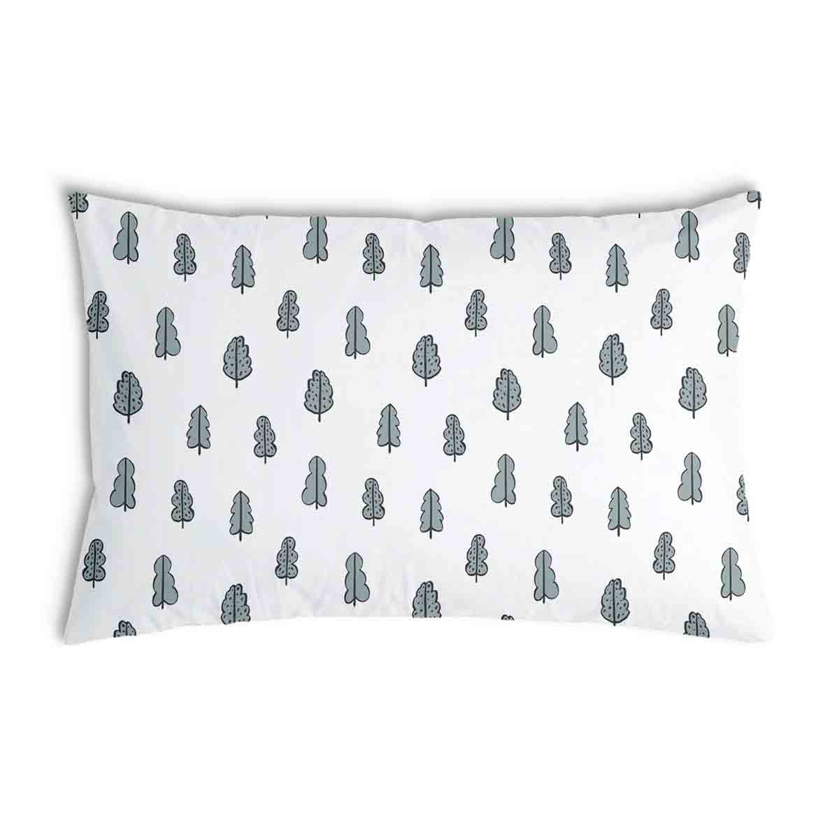 Almohada de salud blanca con arbolitos