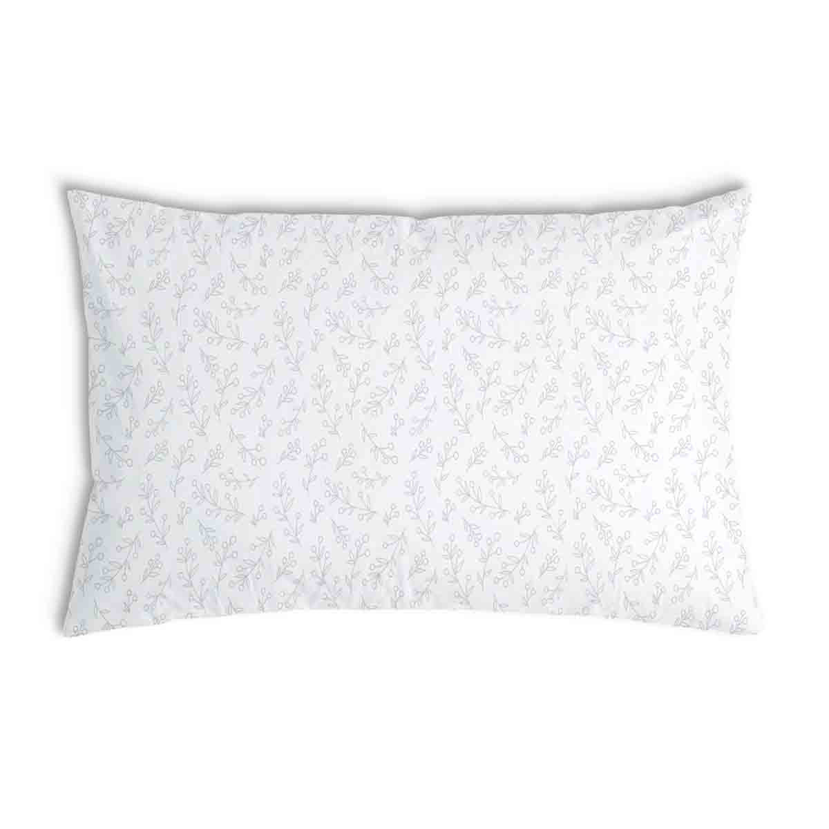 Almohada de salud blanca con delicadas ramas