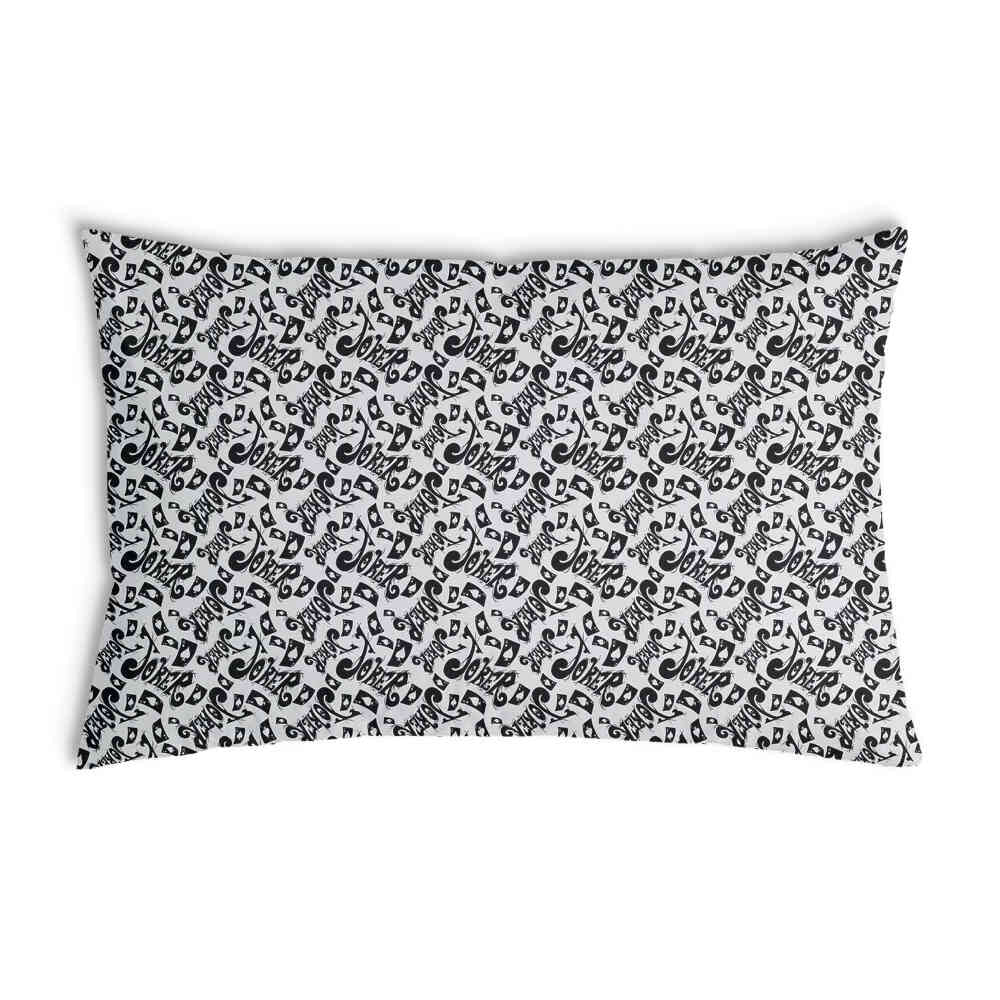 Cojín de salud con inscripción en negro Joker