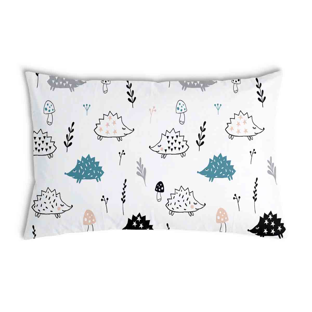 Almohada de salud blanca con erizo