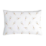 Almohada de salud blanca con dientes de león