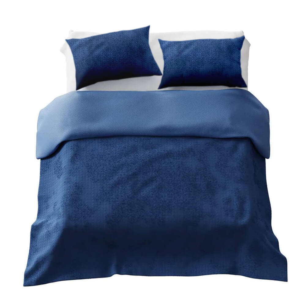 Juego de ropa de cama para todas las estaciones 4 estaciones azul