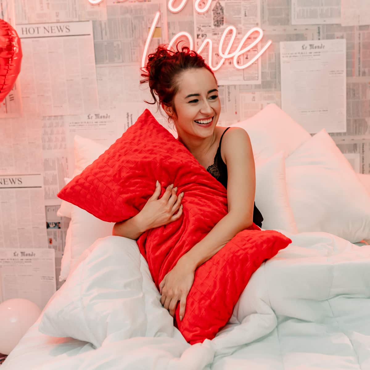 Almohada de salud roja para adultos