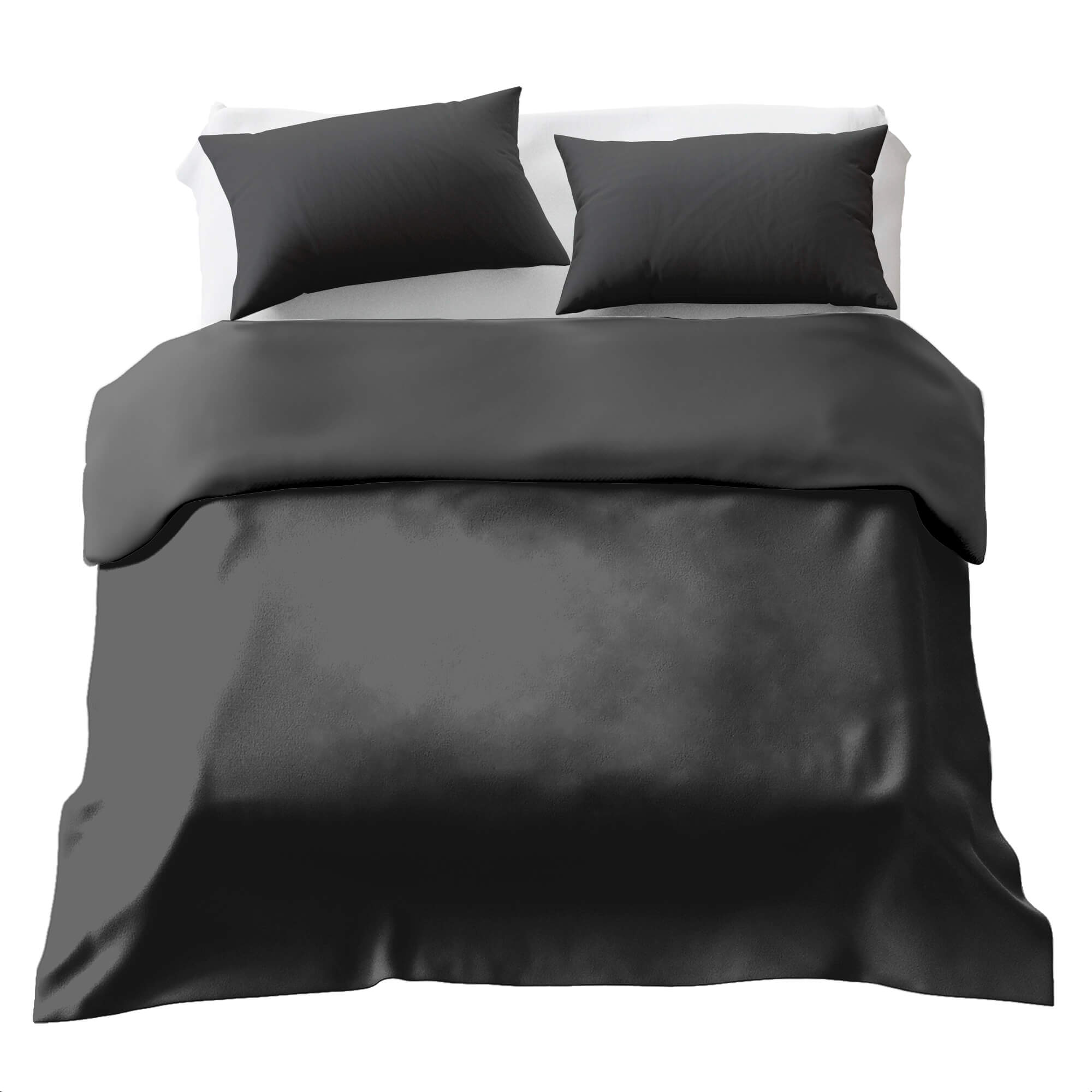 Juego de ropa de cama básico con manta terapéutica gris oscuro