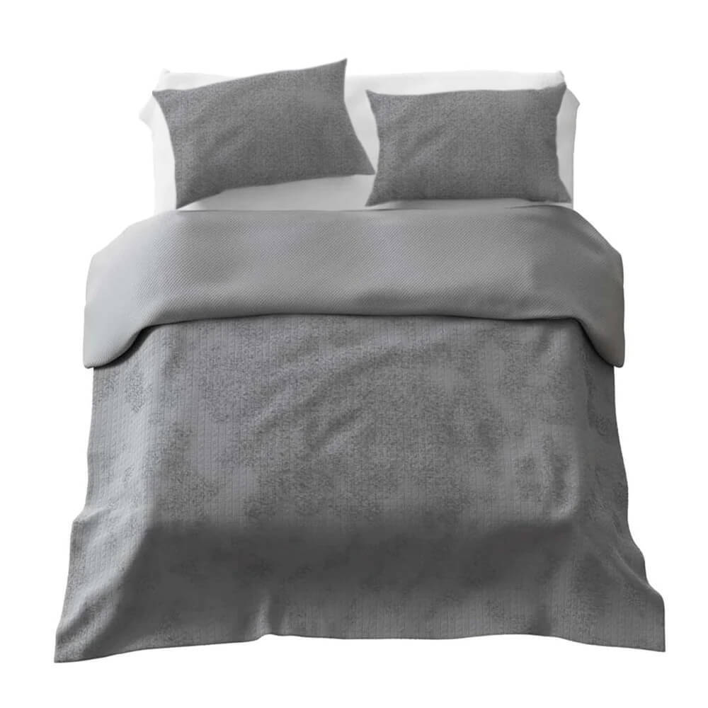 Juego de ropa de cama para todas las estaciones 4 estaciones gris