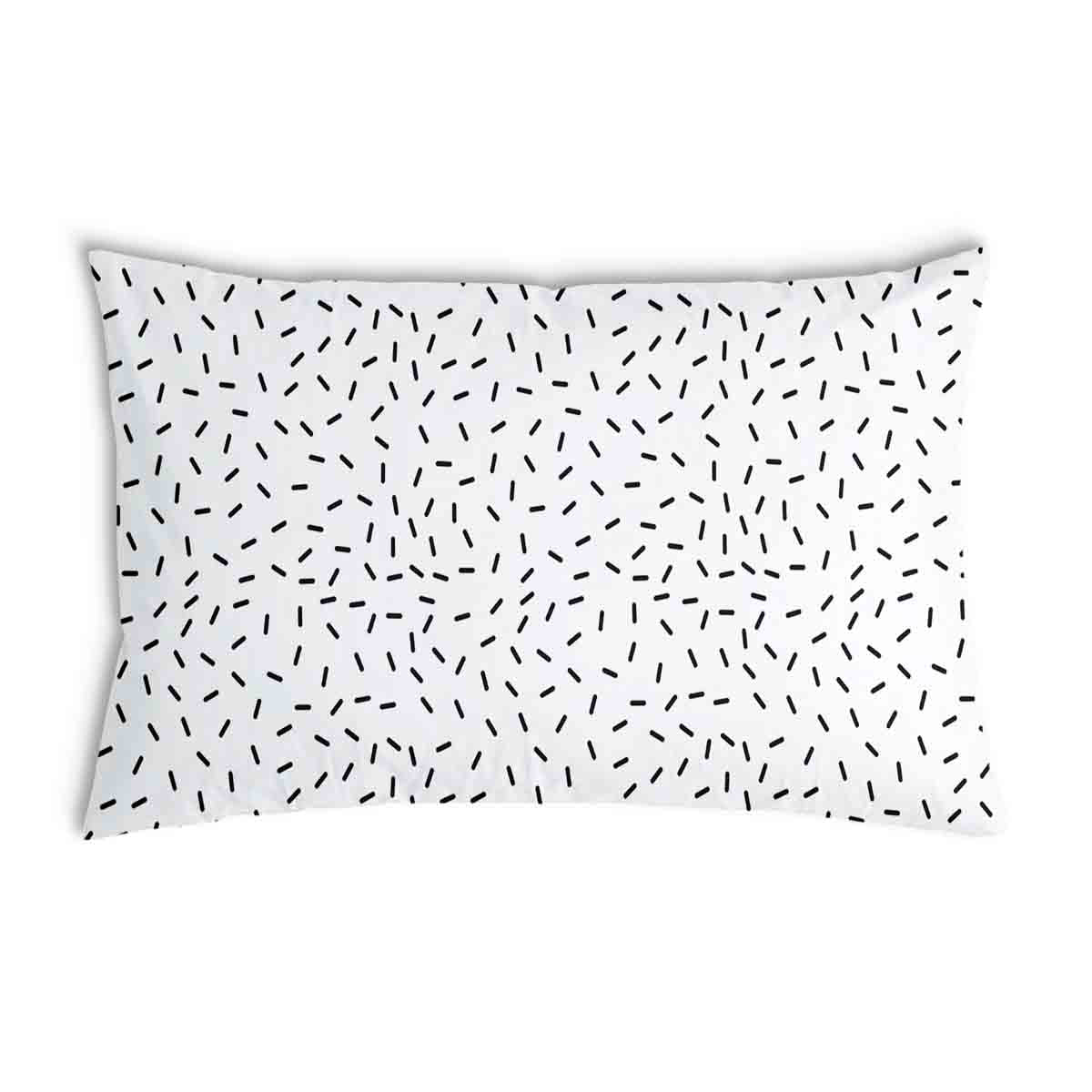 Almohada de salud blanca con rayas negras