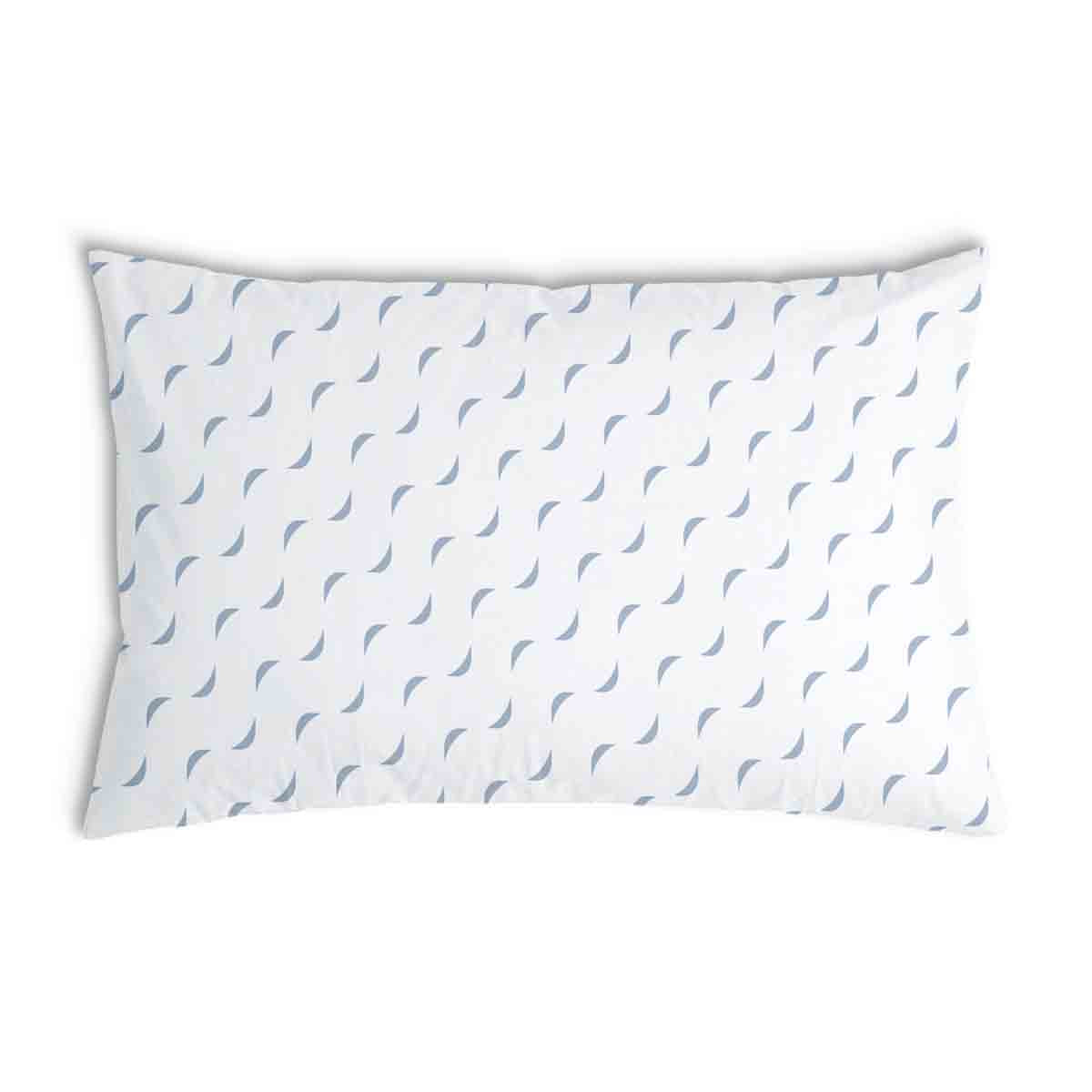 Almohada de salud blanca con ondas azules