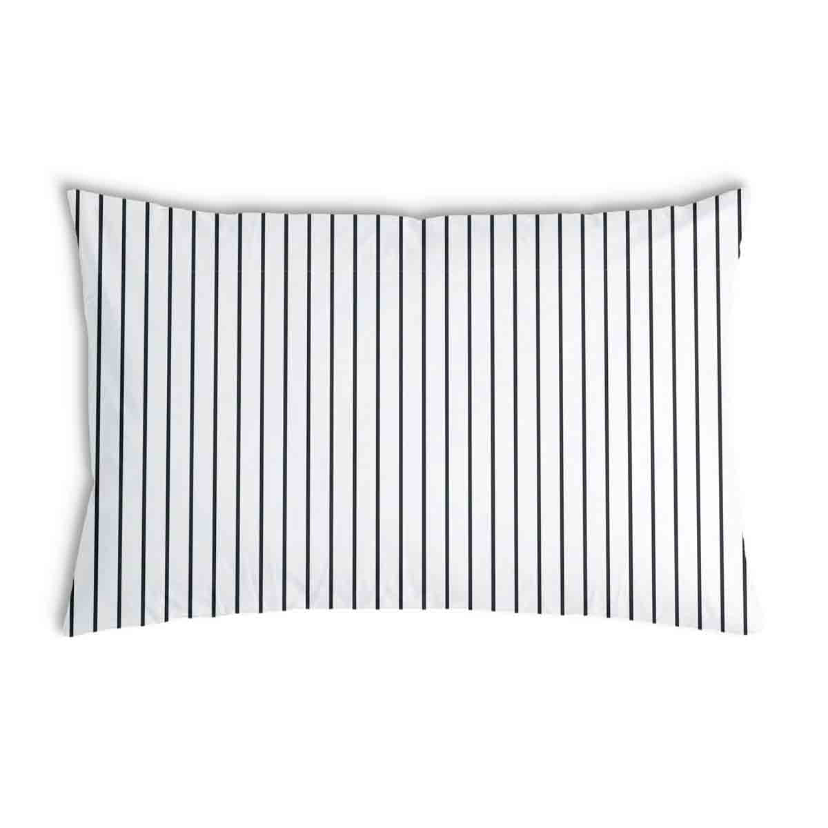 Almohada de salud blanca con rayas negras