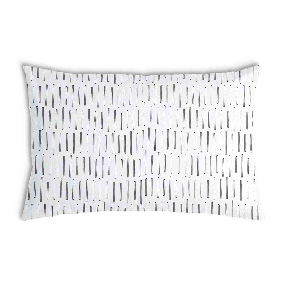 Almohada de salud blanca con rayas gruesas