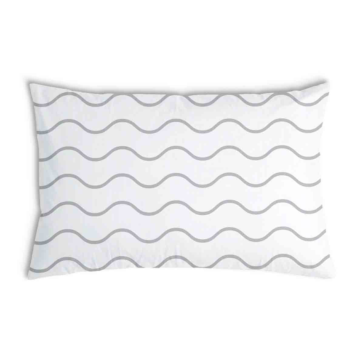 Almohada de salud patrón de ondas gris claro