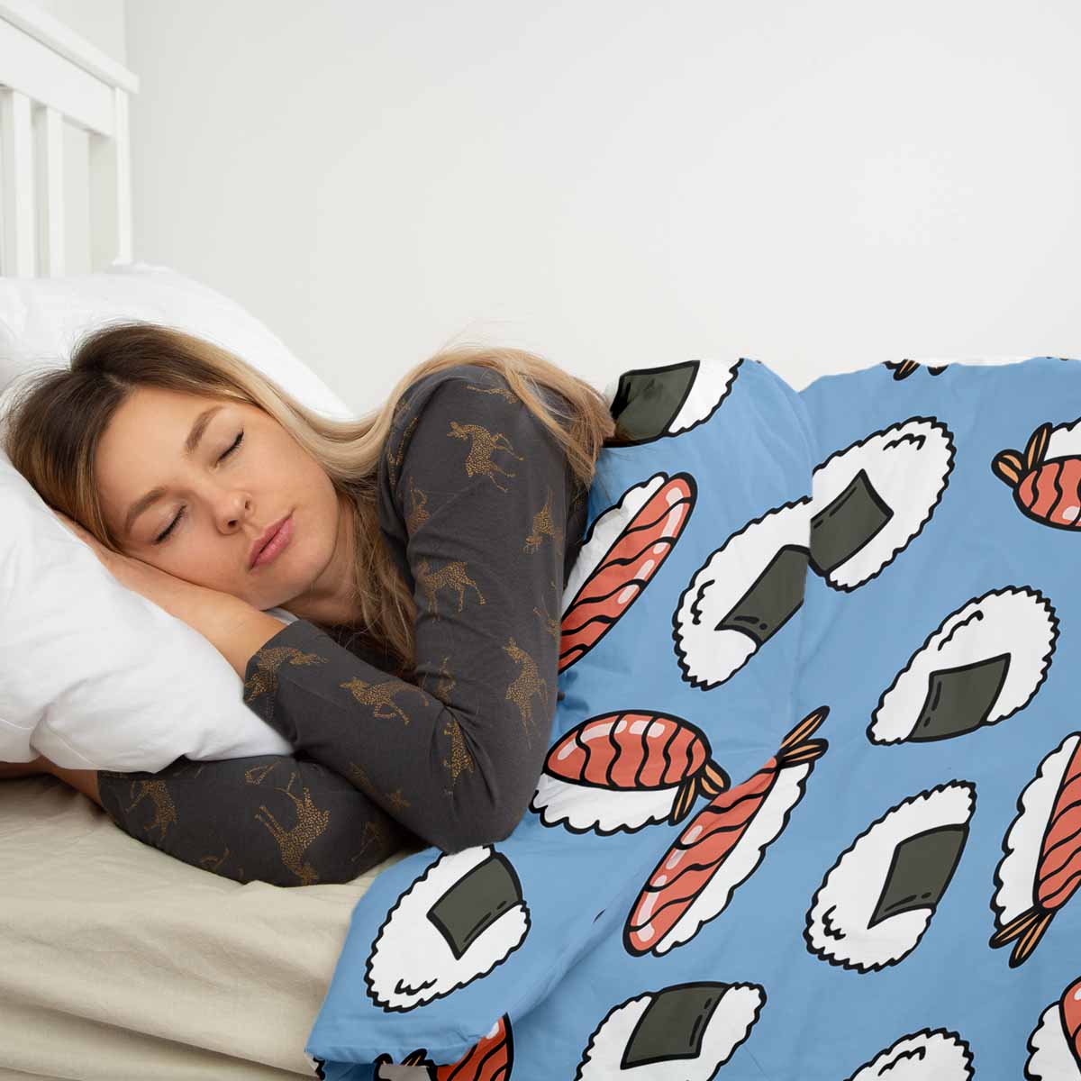 Set de ropa de cama con mantas terapéuticas y sashimi