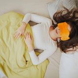Set de ropa de cama con manta terapéutica amarillo con autobús