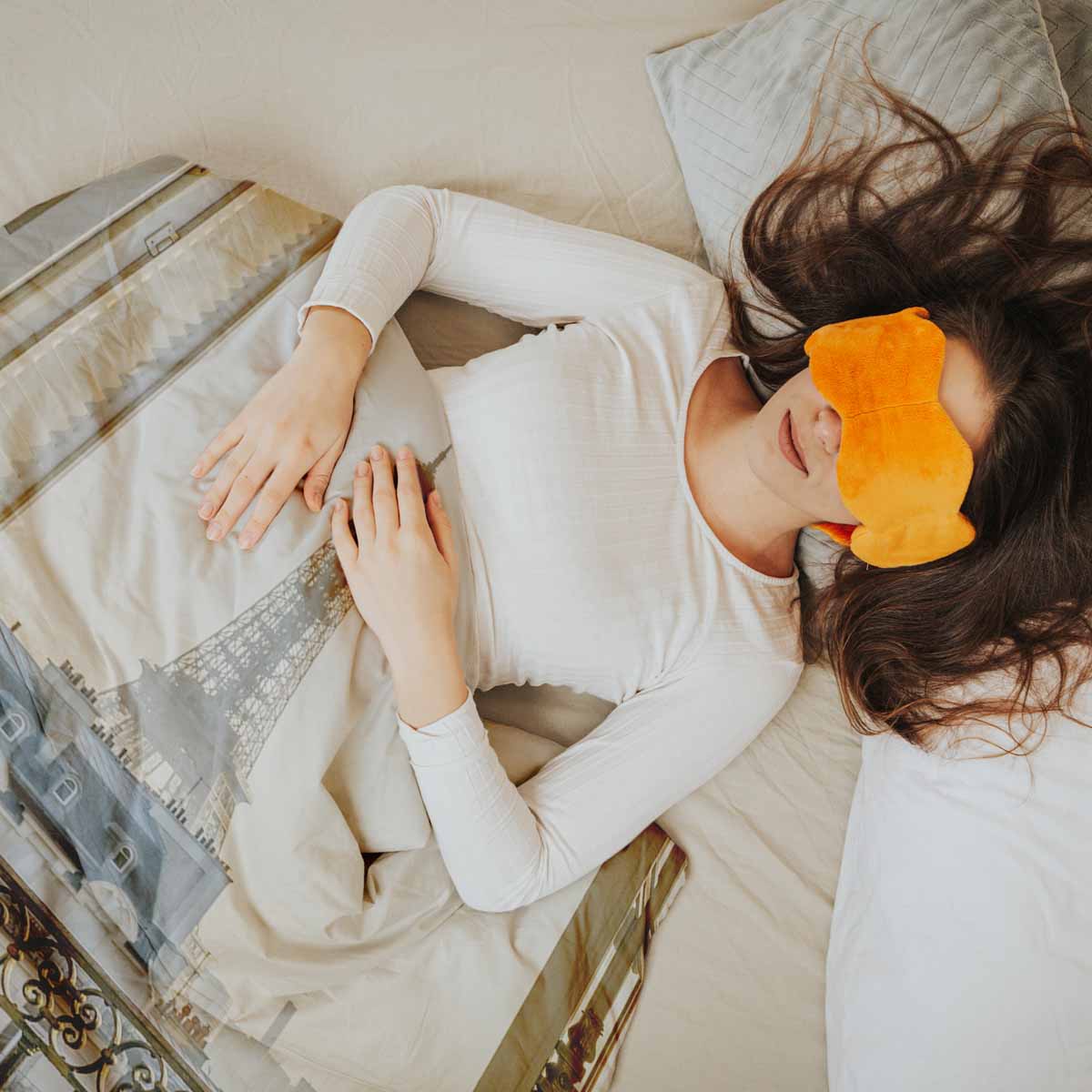 Set de ropa de cama y mantas terapéuticas amarillo París