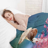 Set de ropa de cama con manta terapéutica con hongo y caracol