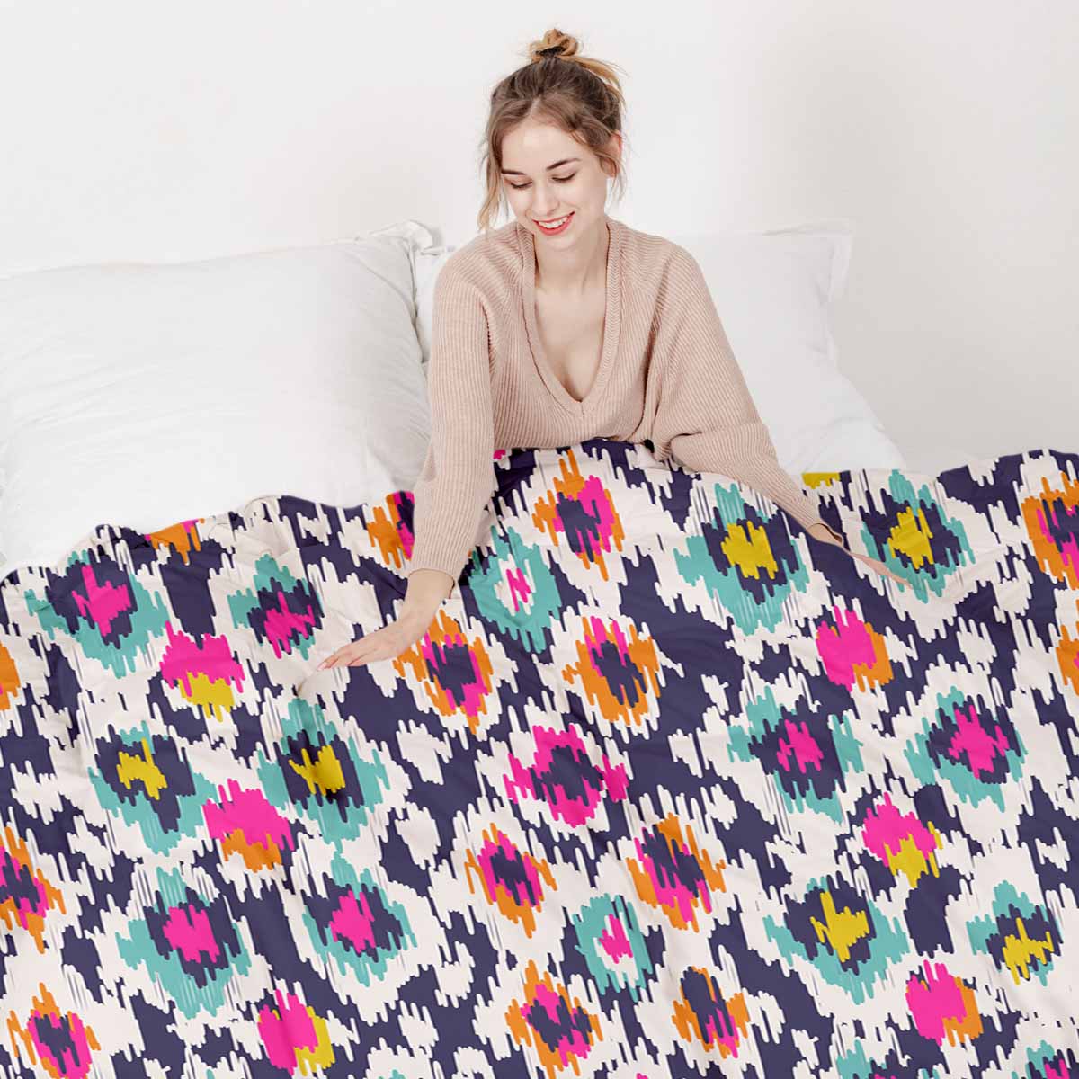 Set de ropa de cama para terapia colorido con estampado de leopardo