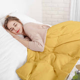 Set de ropa de cama con manta terapéutica amarillo con autobús