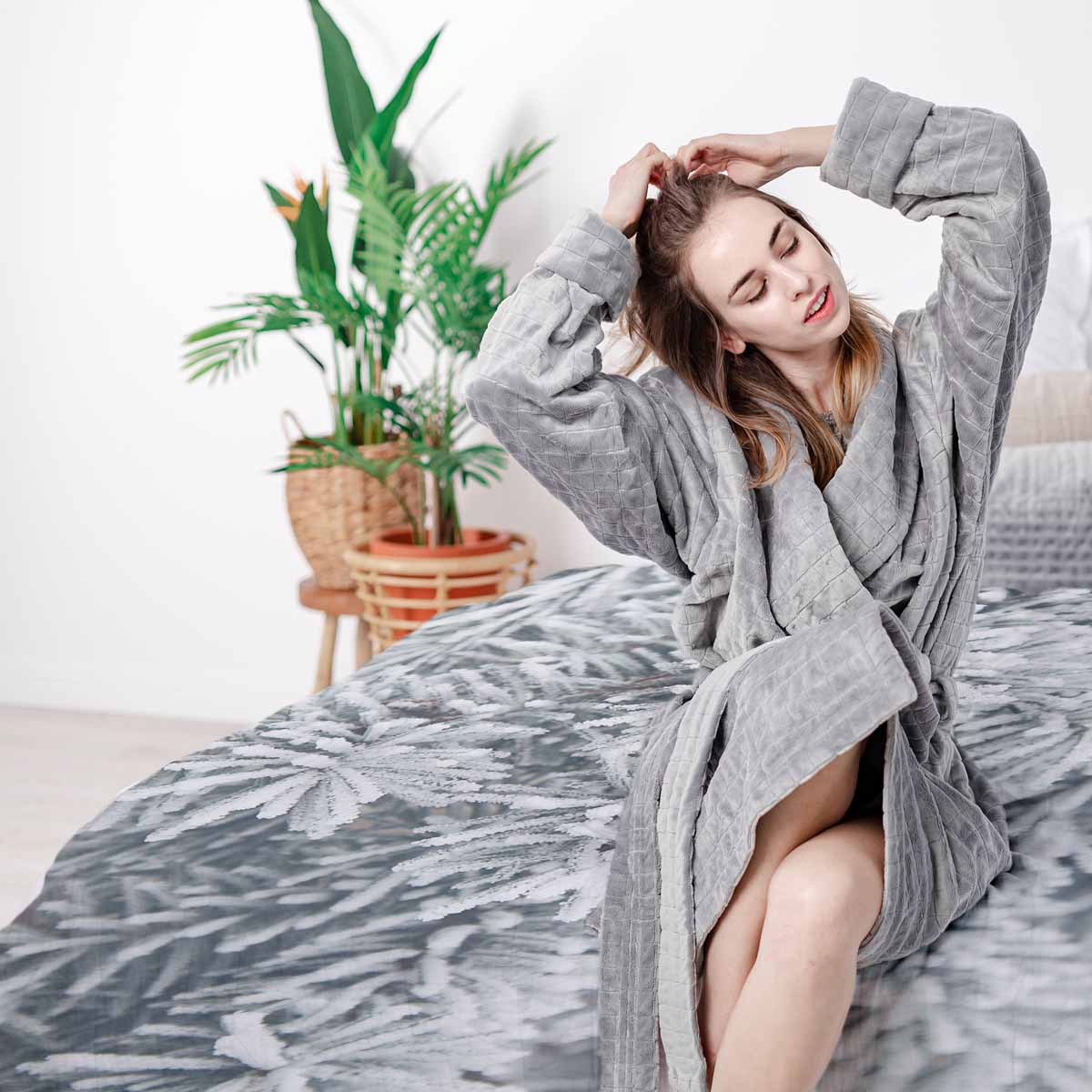 Set de ropa de cama con mantas terapéuticas y carámbanos