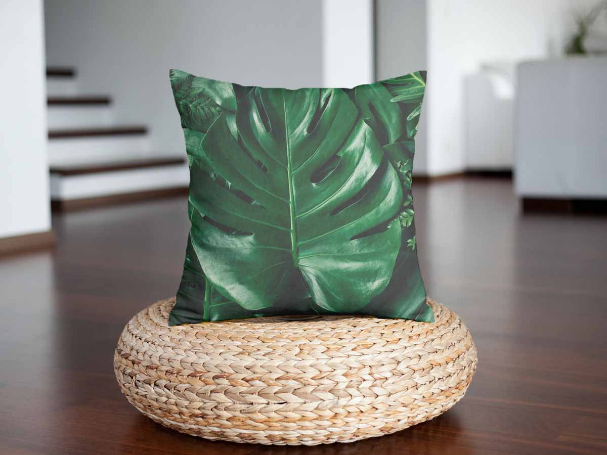 Almohada de salud con planta Monstera