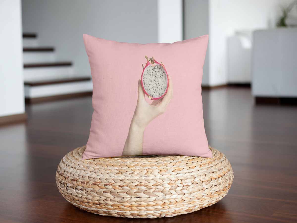 Almohada de salud rosa con fruta del dragón