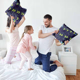 Almohada de salud azul oscuro con flechas