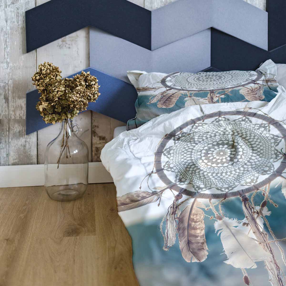 Set de ropa de cama con manta terapéutica y atrapasueños