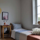 Set de ropa de cama con manta terapéutica gris con copos de nieve