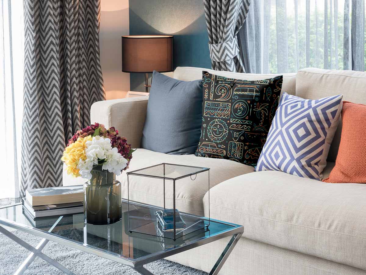 Almohada de salud con patrón hawaiano verde