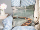 Almohada de salud lago con botes