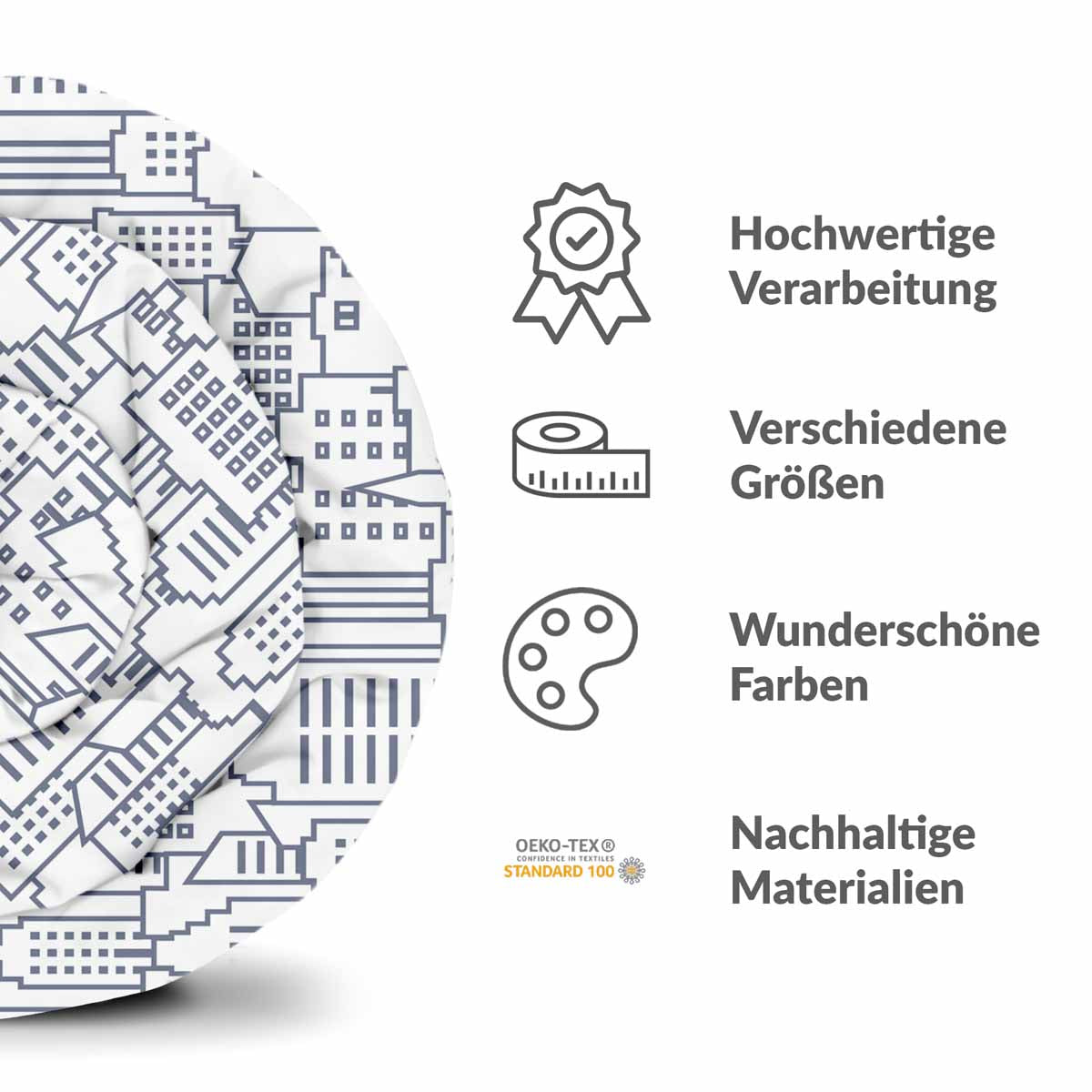 Set de ropa de cama con manta terapéutica blanco New York