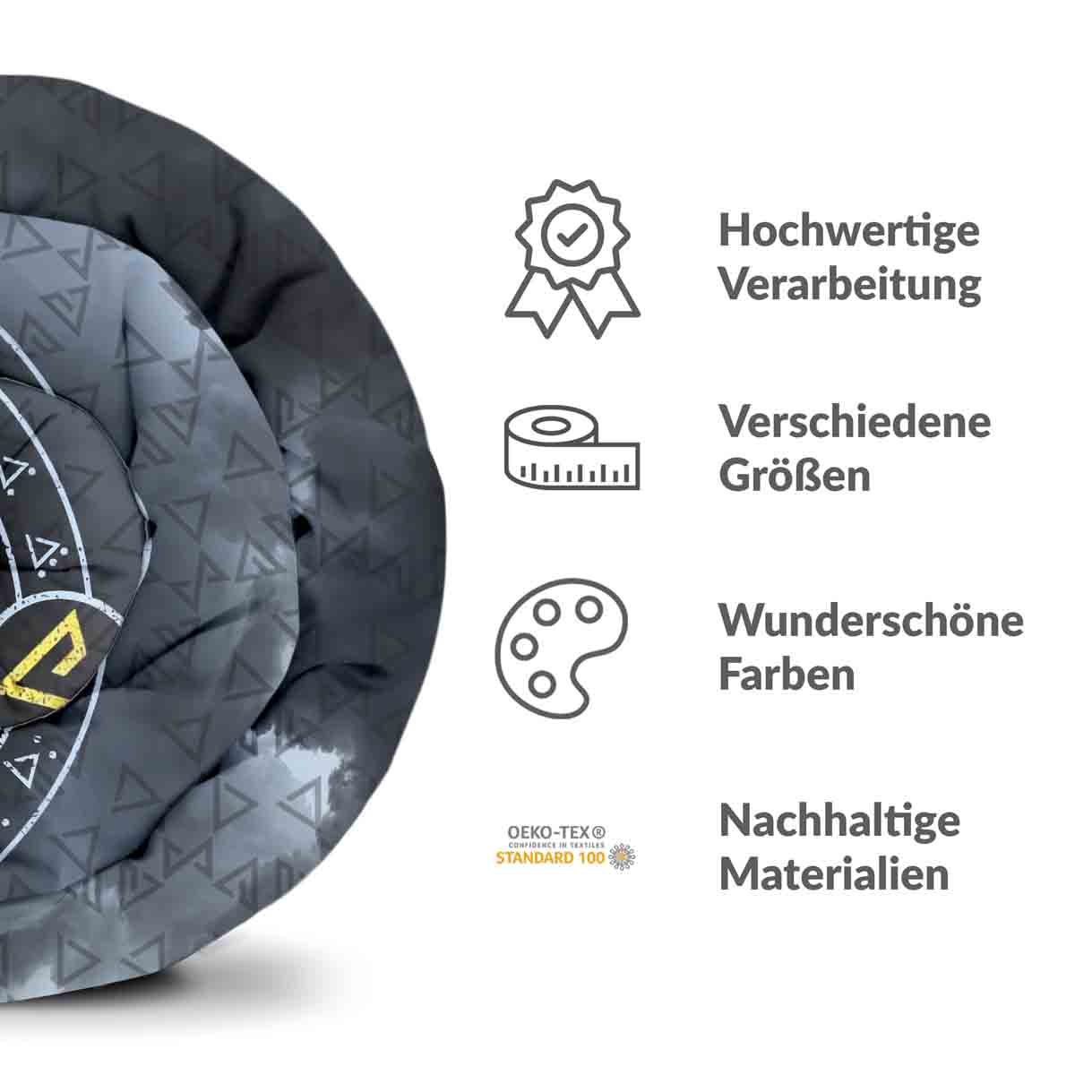 Juego de ropa de cama con manta terapéutica gris con lobo