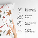 Almohada de salud época navideña blanca