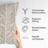 Almohada de salud beige con rayas