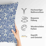 Almohada de salud azul Navidad