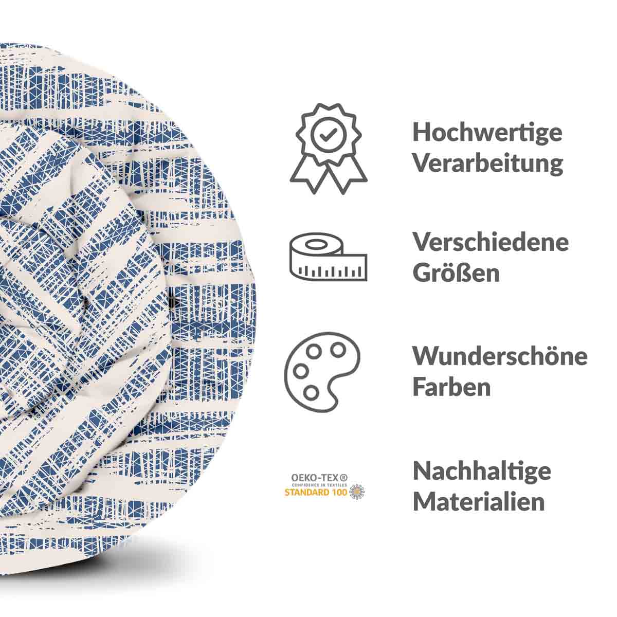 Set de ropa de cama con manta terapéutica y patrón azul