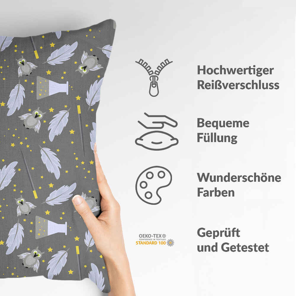 Almohada de salud negra varita mágica