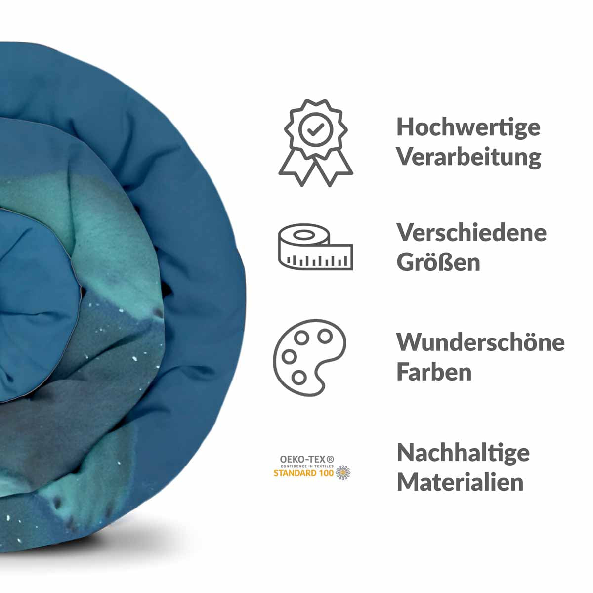 Set de ropa de cama con manta terapéutica azul con oso polar