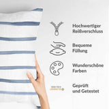 Almohada de salud con rayas transversales azules