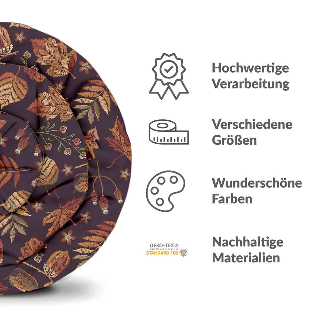 Manta terapéutica original - Funda de algodón hojas marrones de otoño