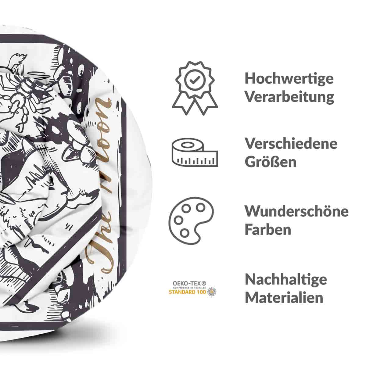 Manta terapéutica original - Funda de algodón Lobo y Luna