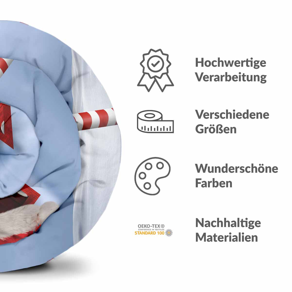 Set de ropa de cama con manta terapéutica y Santa